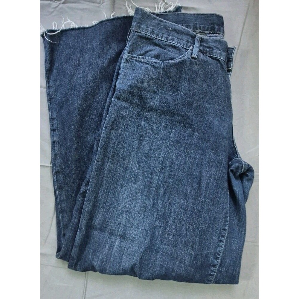 Vth AG Goldsign Orchid Jeans Women's Size 31 Wide Leg Baggy Raw Cut Hem USA Made